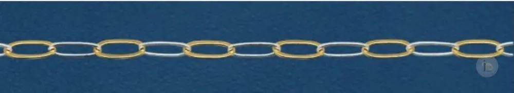 3.9mm XL Mixed Metal Paperclip Chain - Image 5