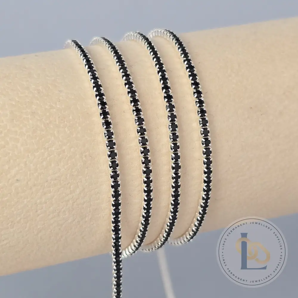 2mm Black Tennis Chain