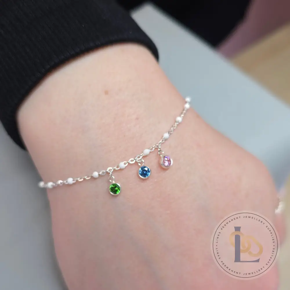 3mm & 4mm Round Birthstone Pendant Charm - Image 30